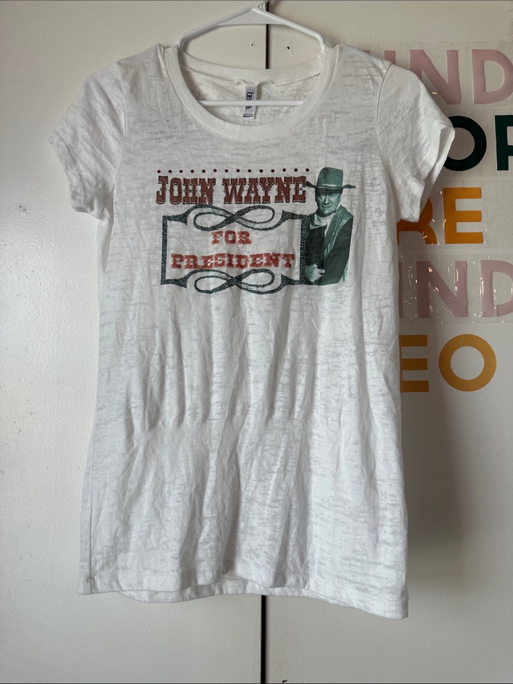 John Wayne White Graphic Tee